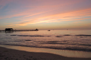 Sunset at The Naples Pier, Florida Photographic Print
